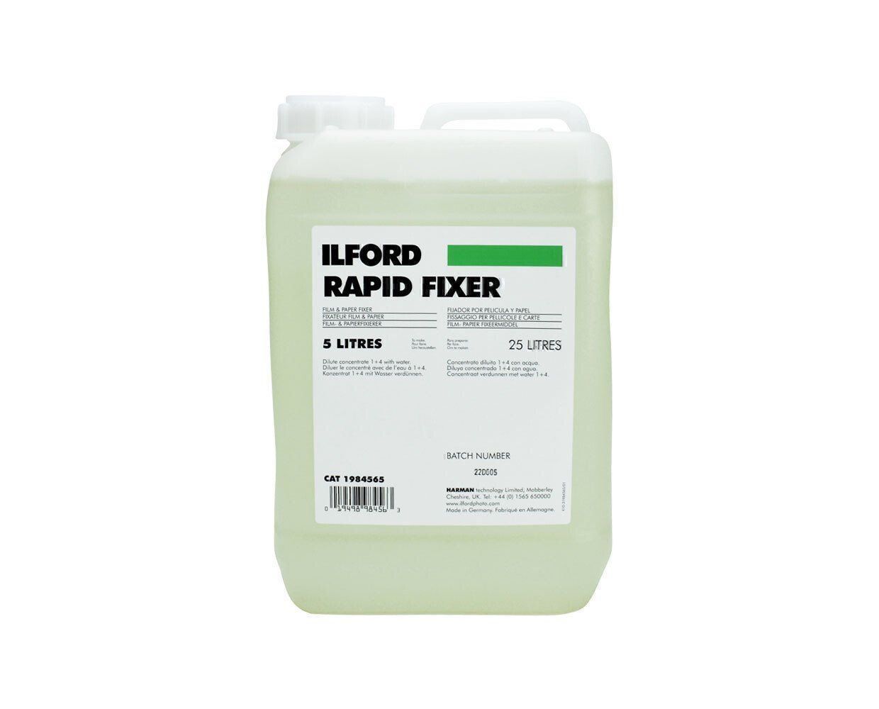 Laboratorio & Camera oscura: ILFORD Rapid Fixer 5 Liter - 1984565 – Nuovo e nell'imballaggio originale da Halden venduto da TopFoto