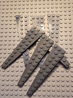 Lego 7x Platten 3x12 dunkelgrau