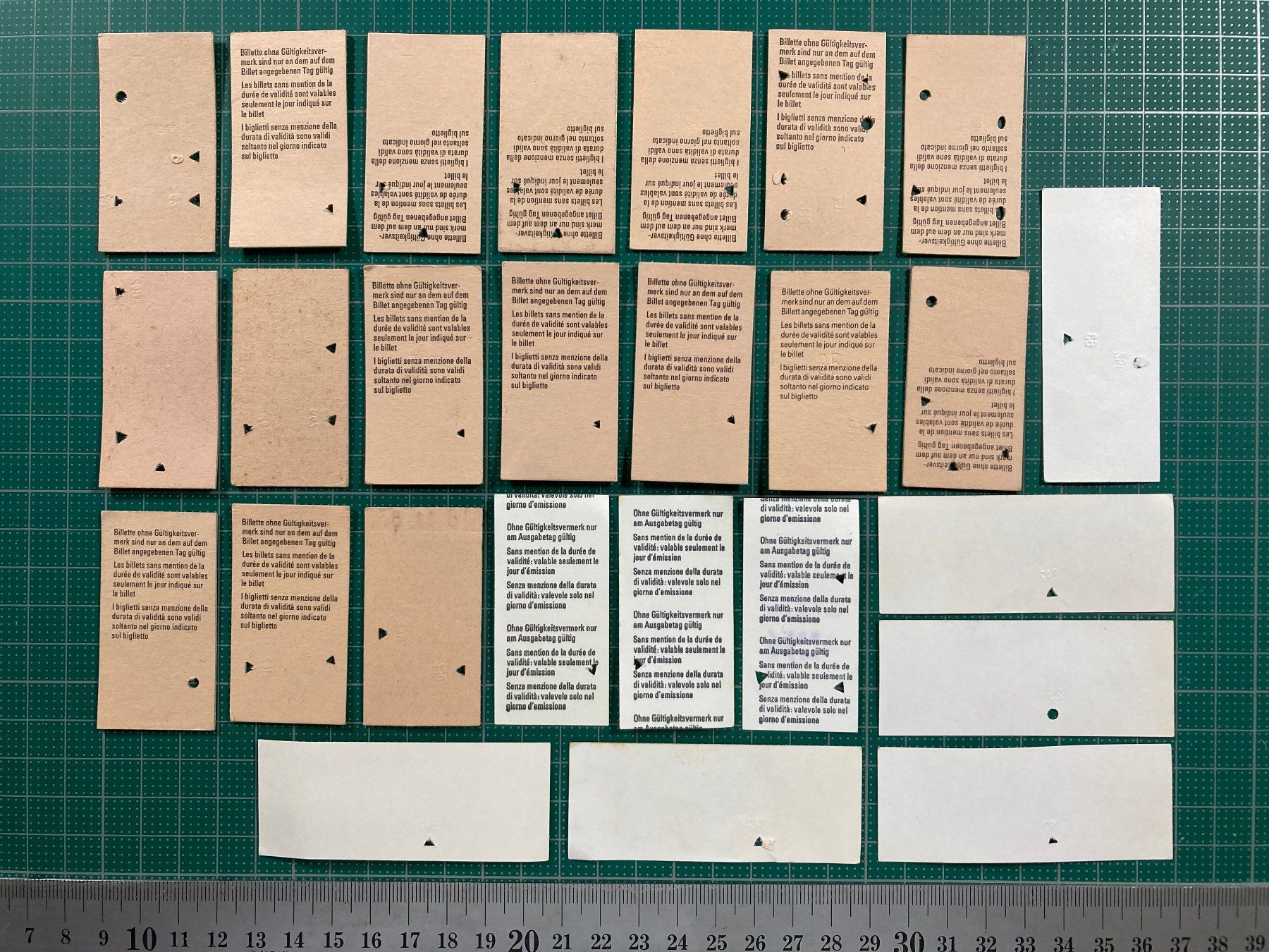 Tickets: Bülach, 26 alte Bahn Billette, 1983, SBB – Gebraucht aus Lenzburg von fh1 1