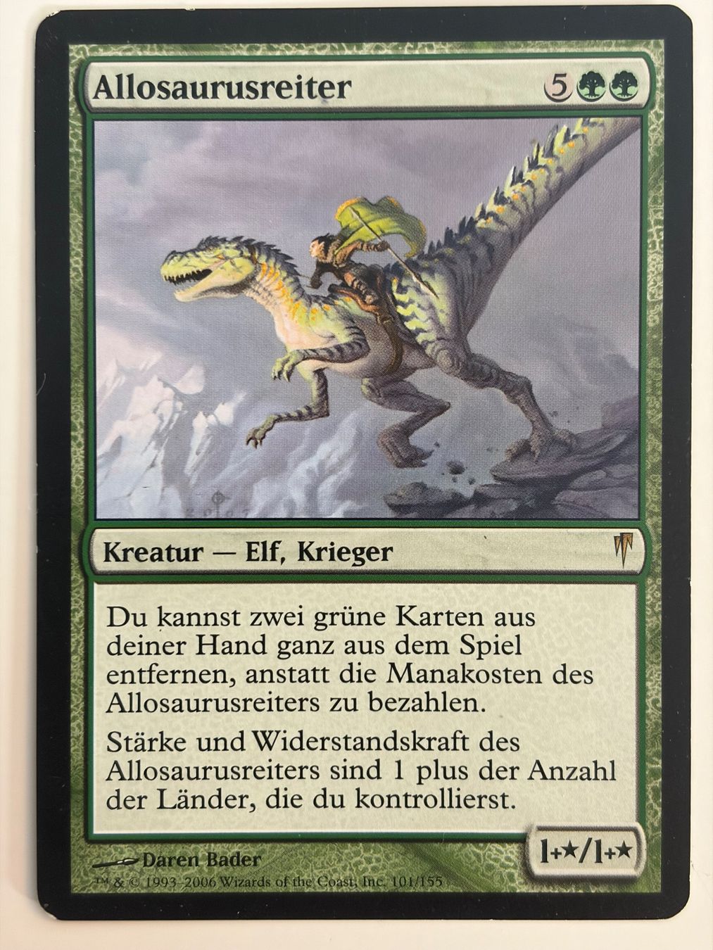 Magic The Gathering Carte collezionabili: Allosaurusreiter - Coldsnap – Usato da Bonstetten venduto da ddiederichs