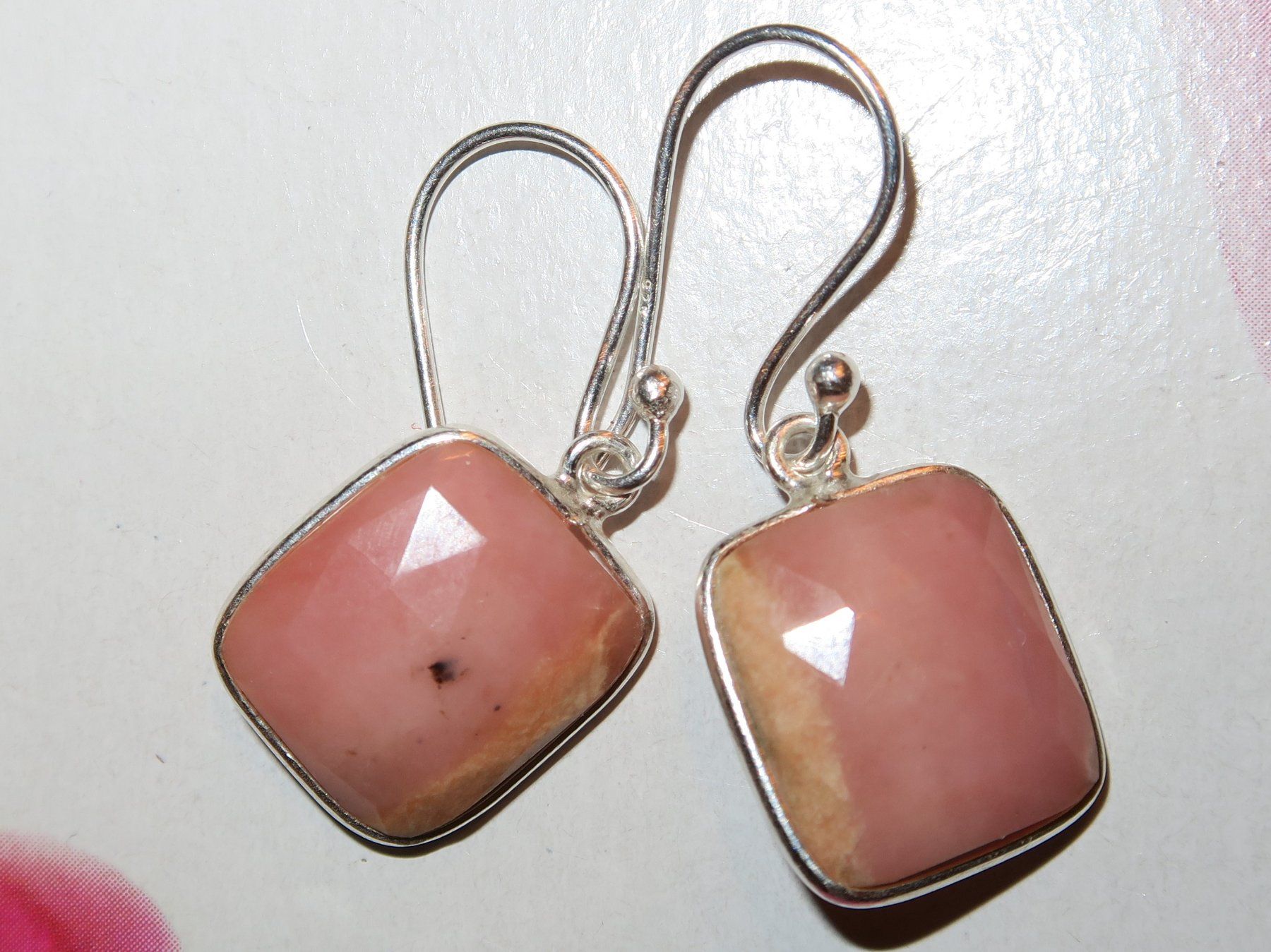 Orecchini pendenti & Orecchini a lobo: Ohrringe Pink OPAL 925 Silber – Nuovo e nell'imballaggio originale da Visp venduto da steinschmuckwelt 1