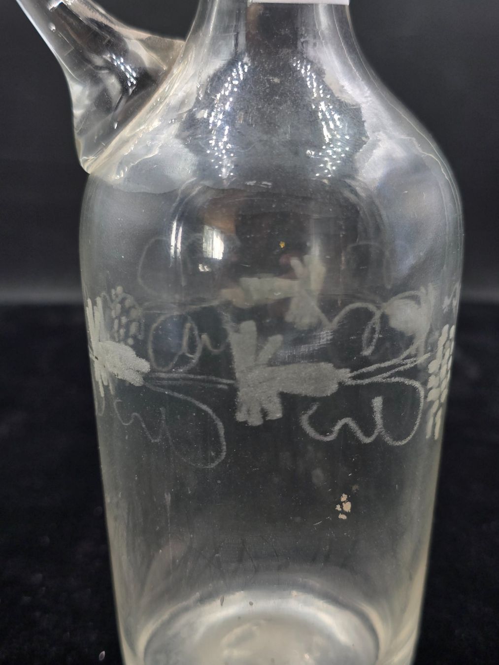Carafes: Antike Karaffe Glas geritzt – D'occasion à Rorschacherberg par snOOpydOg11 3