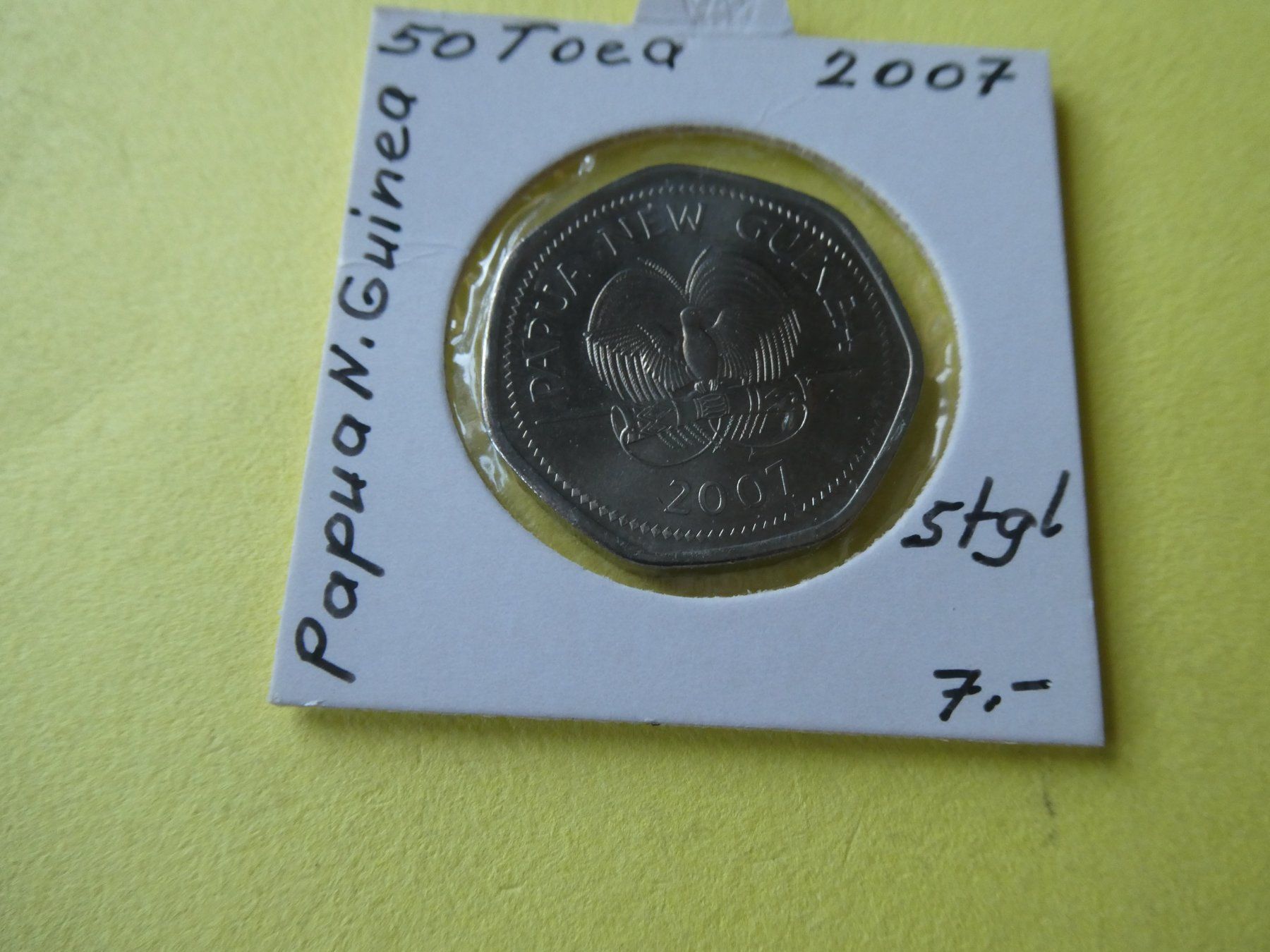 Tutti le monete: Papua New Guinea 2007, 50 Toea stgl – Usato da Hinterforst venduto da Rohusri