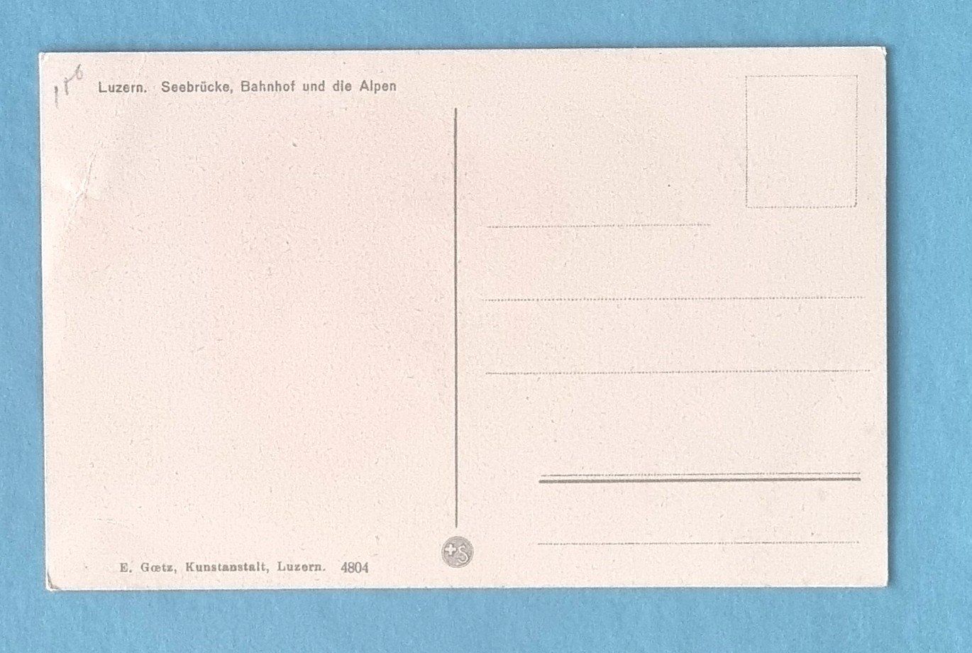 Cartoline postali: Luzern - Seebrücke - alter Bahnhof – Usato da Rothrist venduto da RROENK 1