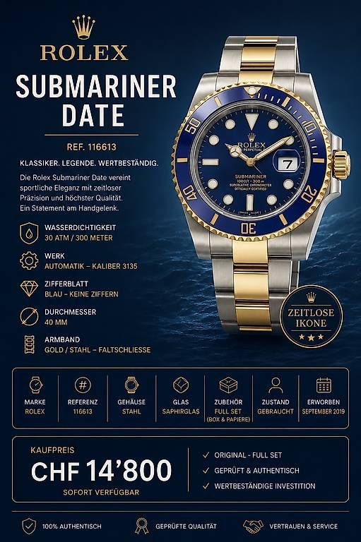 Uhren: Rolex Submariner – Gebraucht aus Embrach von kalesten