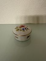 Hollóháza Porzellan Dose mit Blumendekor guter Zustand