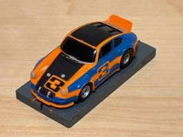 Faller/Aurora AFX Porsche Carrera orange/blau mit Box