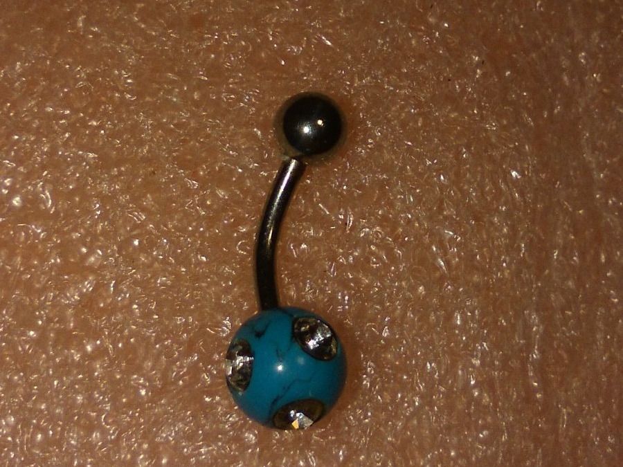 Piercingschmuck: bauchnabel piercing,,mit türkis ,echt kristall – Neu (gemäss Beschreibung) aus Basel von bijoutrie_4 2
