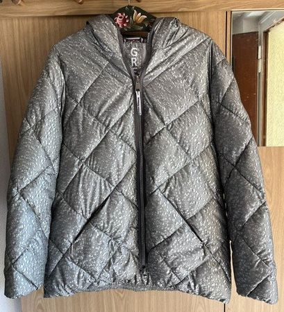Steppjacke Green Goose grau mit Kapuze gebraucht (L/XL)