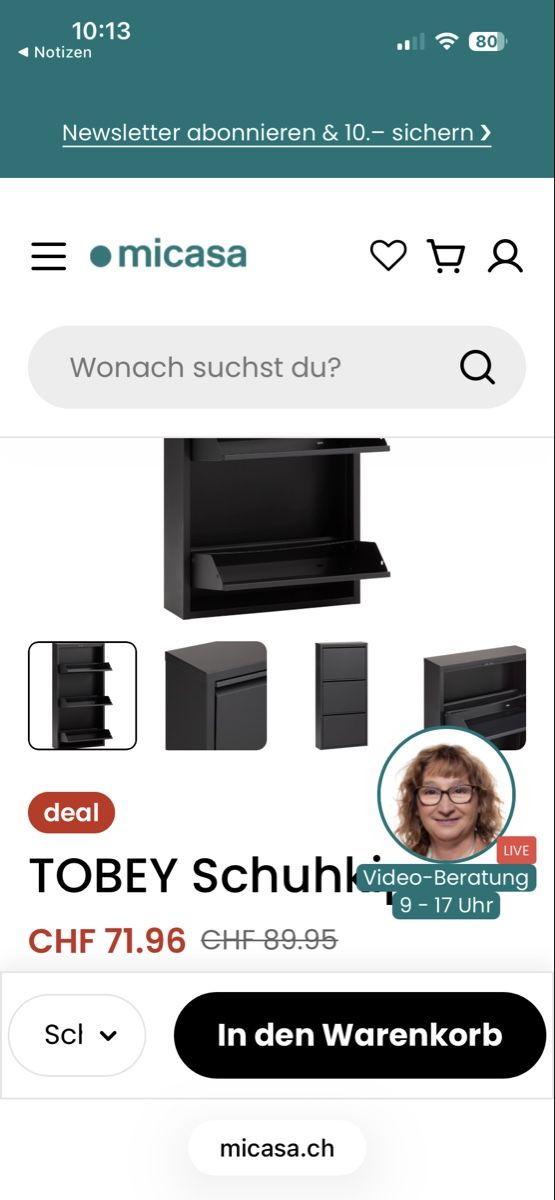 Armadi: Micasa Tobey Schuhschrank schwarz  – Usato da Basel venduto da goofy2011 2