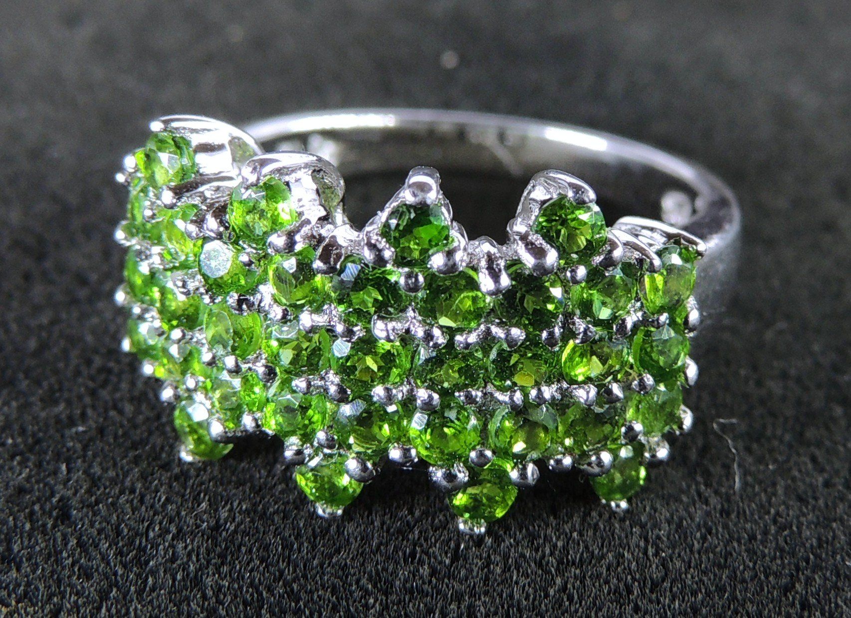Anelli: Rhodinierter Diopsid Silber 925 Fingerring Gr. 53 – Usato da Waldenburg venduto da schaller707 2
