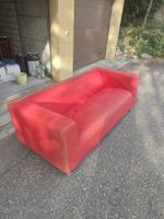 Sofa roter Stoff 180cm