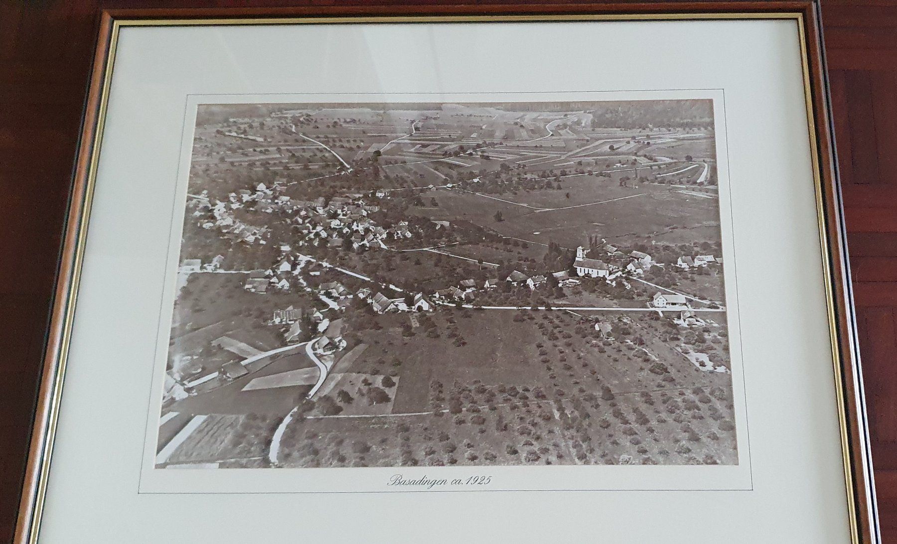 Poster & Bilder: Grosses Bild - Flugaufnahme von Basadingen  - um 1925 – Gebraucht aus Kreuzlingen von Rschweiz1 1