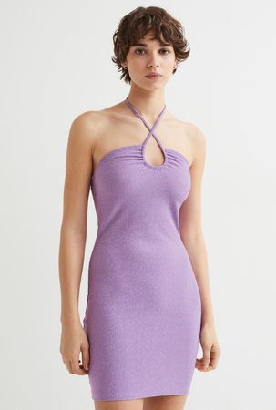 H&M 💜 robe scintillante lila NEW! M ou L
