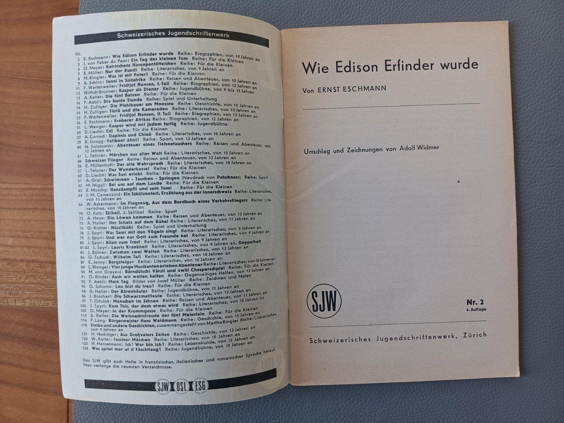 Zeitschriften & Magazine: SJW Heft Nr. 2 Thomas Edison. 4. Auflage.   1932 – Gebraucht aus Zürich von Sion2006 2