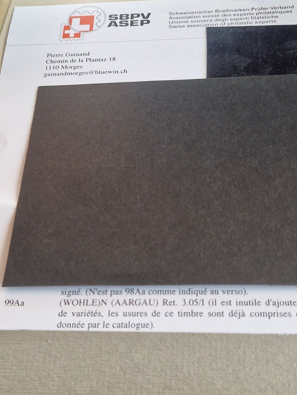 Tutti i francobolli: Stehende 99Aa 3.05/I, signiert, ab 1.- – Usato da Burgdorf venduto da Glossy01 3