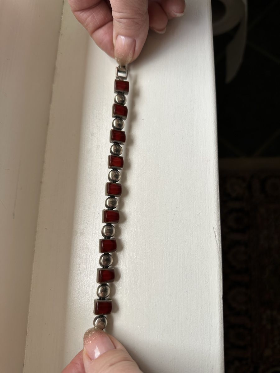 Bracciali & Braccialetti: Armband echtes Silber Karneol Steine – Usato da Luzern venduto da ariazalea 6