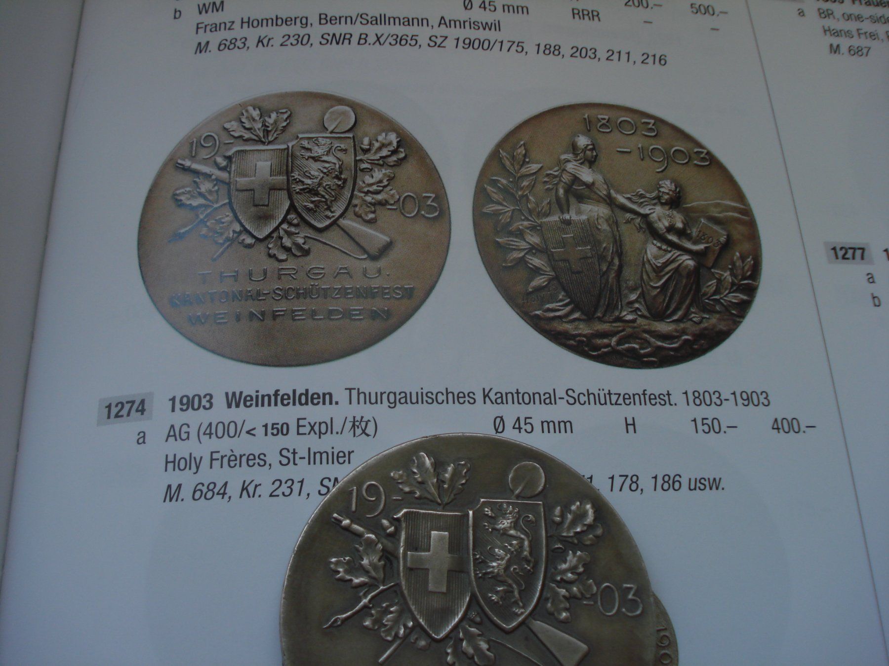 Medaglie: (W3) Thurgau ( 1274 ) – Usato da Erlach venduto da Net-Coins