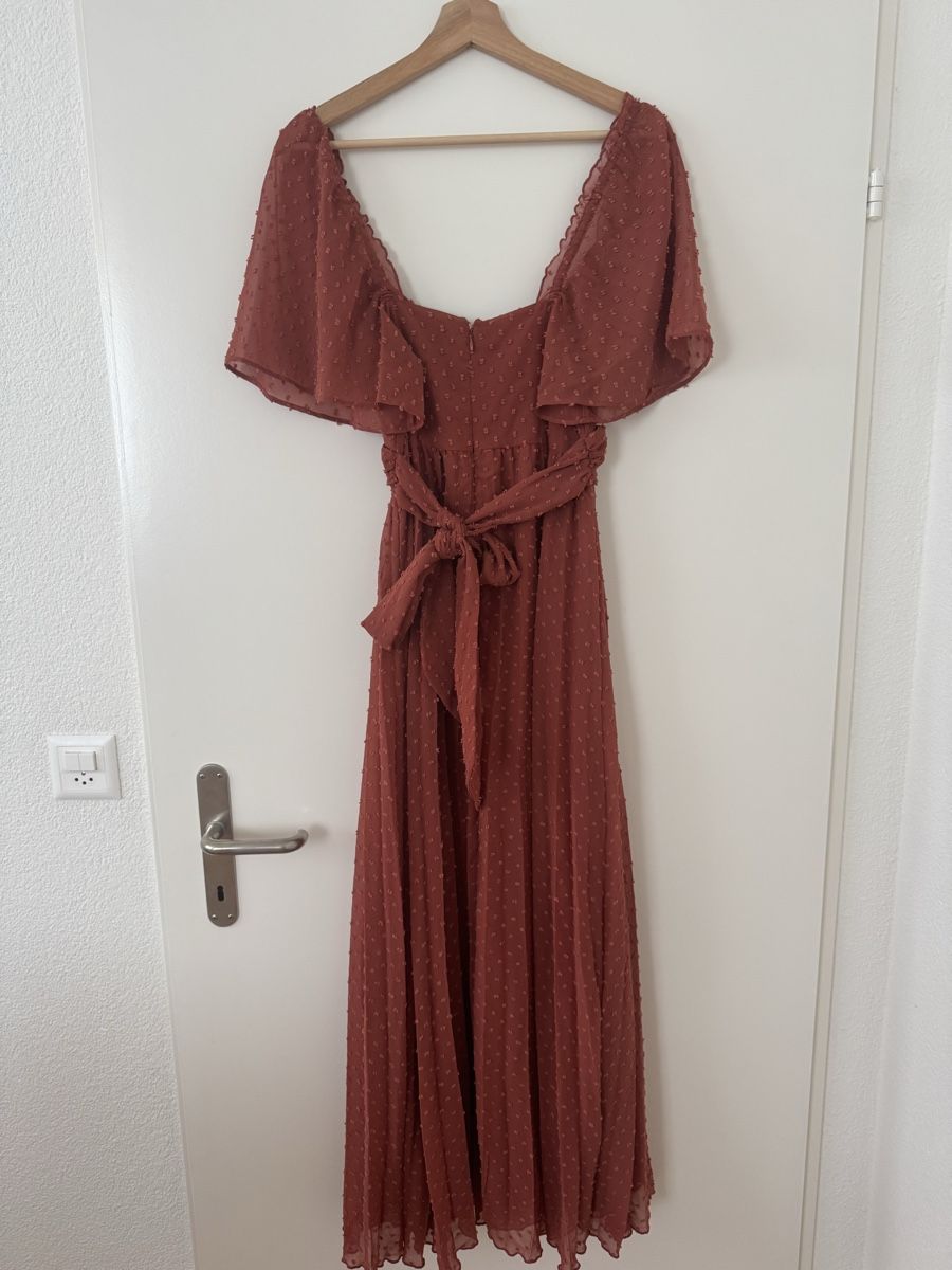 Asos Vestiti: Elegant Rust Polka Dot Maxi Dress Size 36 – Usato da Adliswil venduto da sskb 2