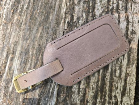 Etikette für Koffer Leder taupe HIDE