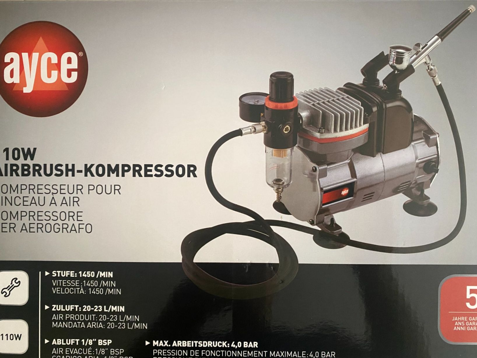 Compressori: Ayce Airbrush Kompressor KIT TC-802 – Nuovo e nell'imballaggio originale da Bussigny venduto da logialp 1
