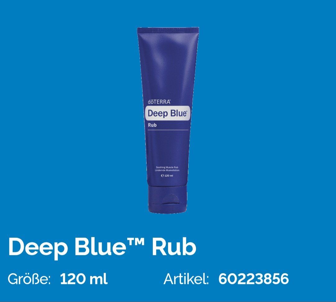 Kosmetik-& Massageliegen: Dõterra Deep blue Rub 120 ml – Neu und originalverpackt aus Lyss von Infinia