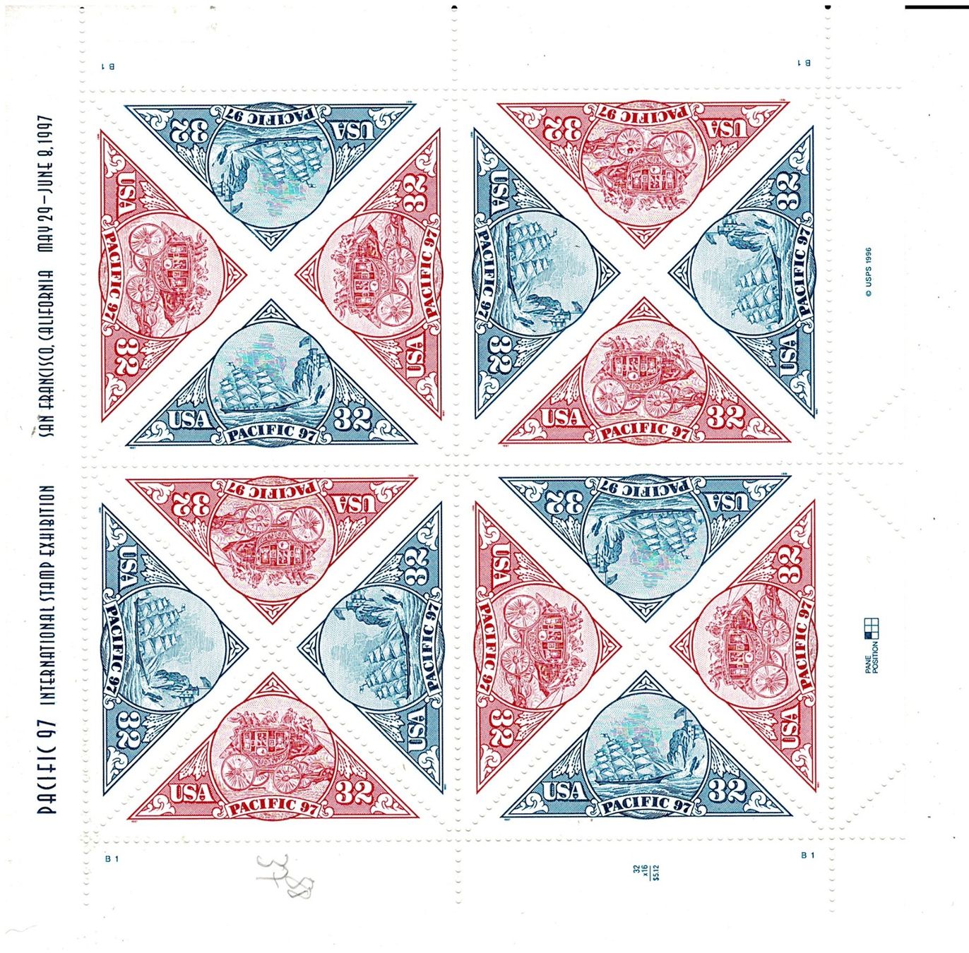 Alle Briefmarken: USA Pacific 1997 Exhibition 1 KB ** – Neu (gemäss Beschreibung) aus Lausanne von Whorvath