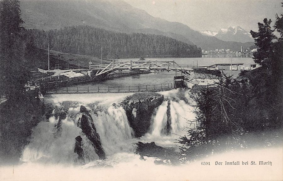 Cartoline postali: Innfall bei St. Moritz, um 1910 – Usato da Frauenfeld venduto da POML