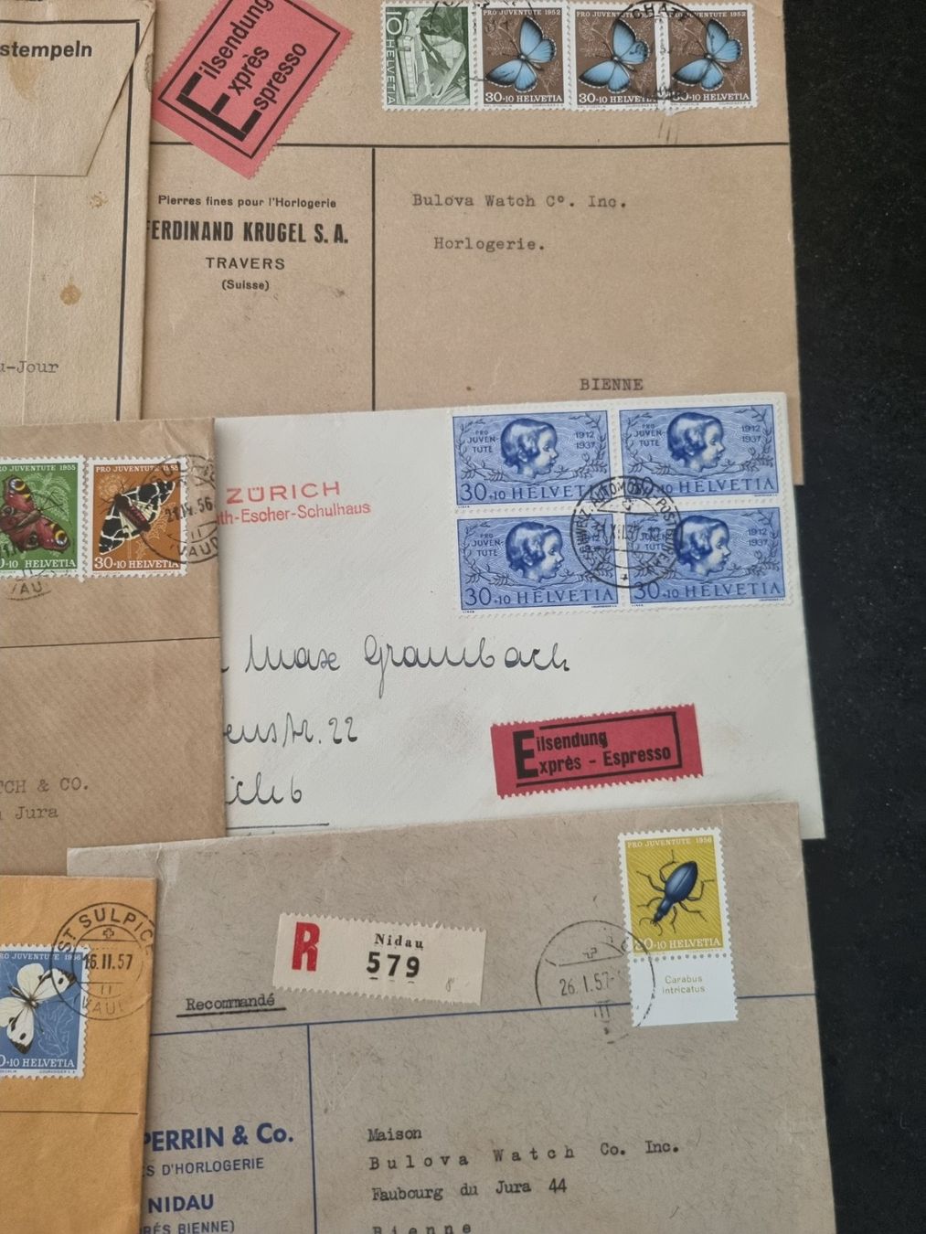 Alle Briefmarken: 12 Briefe, meist mit Pro Juventute Höchstwerte – Gebraucht aus Gümligen von Geniusbuy 4