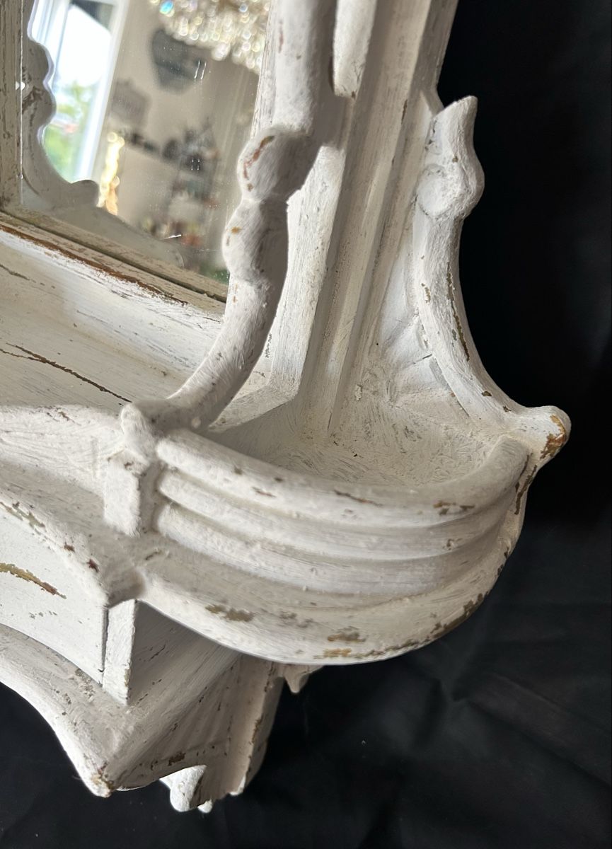 Scaffali: White Shabby Chic Wall Shelf with Mirror & Drawer! – Usato da Zürich venduto da Mistral61 5