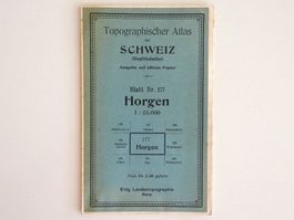 Topographischer Atlas Schweiz, Blatt 177 Horgen, 1923