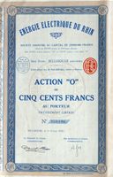 Energie Electrique du Rhin SA, Mulhouse - 1930