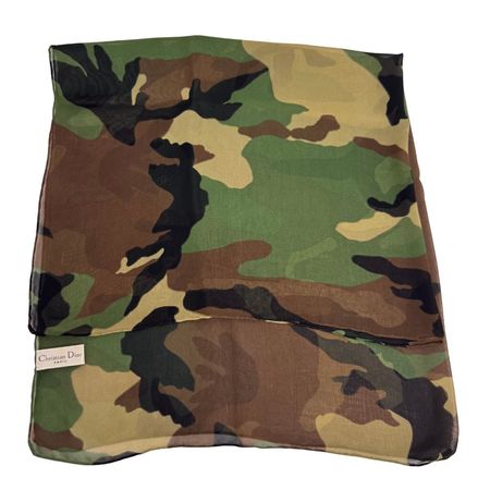 Christian Dior Vintage Seidentuch Camouflage 60 × 60 cm