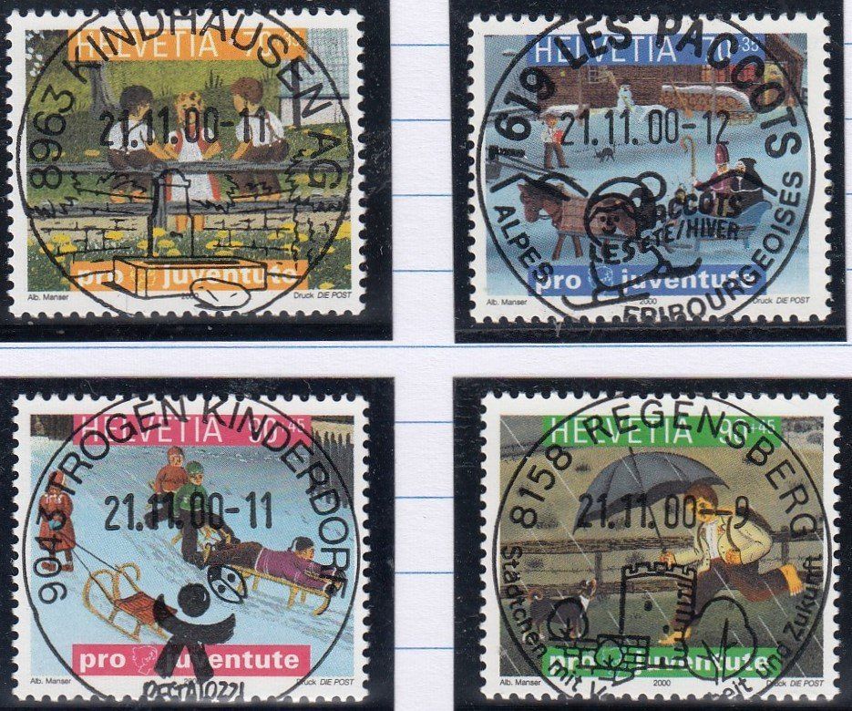 Tutti i francobolli: 356-359 FD-Vollstempel vom Ort, 21.11.00 – Usato da Spreitenbach venduto da Lienbi01