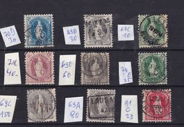 Superbe lot Helvéties Debout identifiées - cote 450