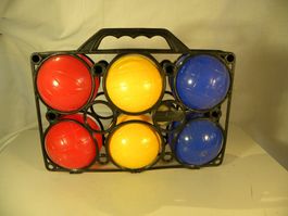 Gut erhaltenes Boccia-Kugeln-Set