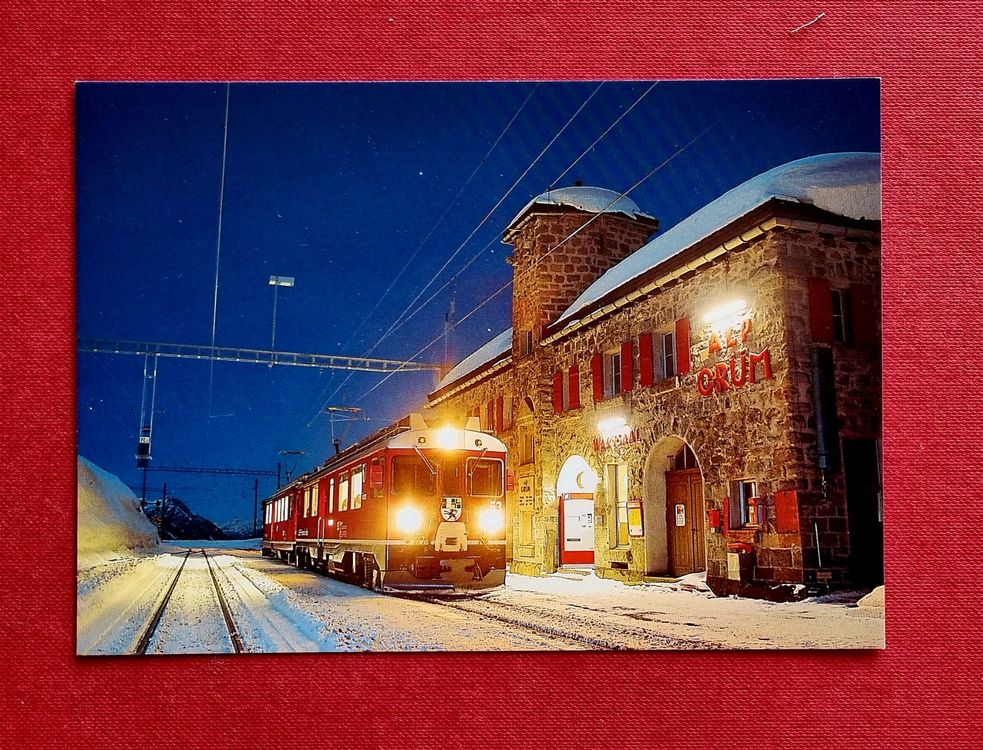 Alp Grüm - Rhätische Bahn - Station - Winter 1909 | Kaufen auf Ricardo