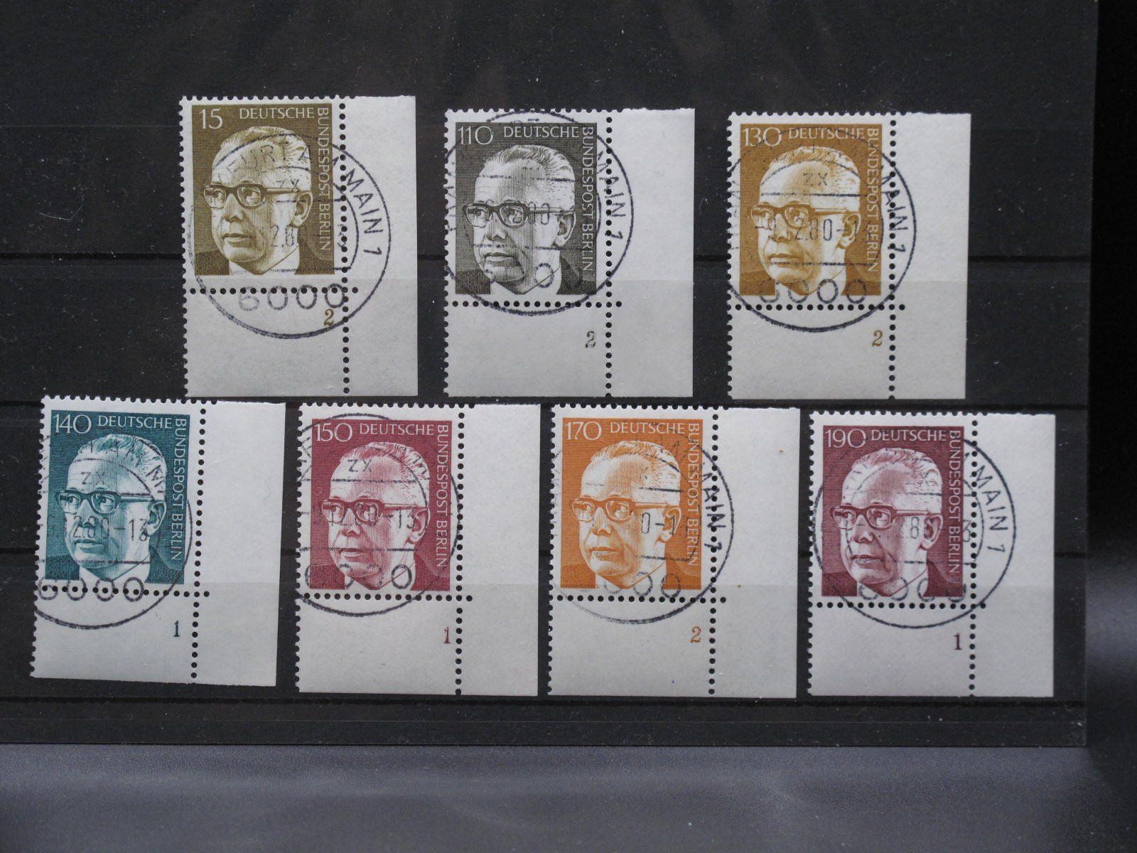 Tutti i francobolli: Berlin 1972 Bundespresident Heinemann gest. – Usato da Wil SG venduto da fva01