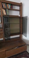 Wohnwandteil Teakholz mit Vitrine