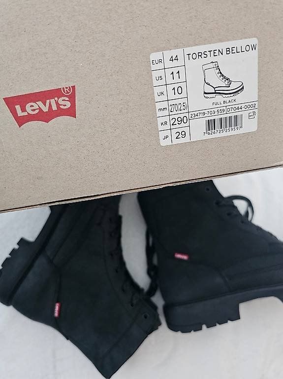 Levi's Scarpe da uomo: Levi’s Torsten Boots Schwarz - Gr. 44 | Neu – Nuovo e nell'imballaggio originale da Wettingen venduto da bestrox 1