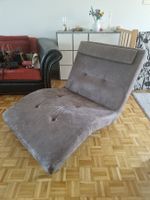 Chaiselongue Stoff grau sehr guter Zustand