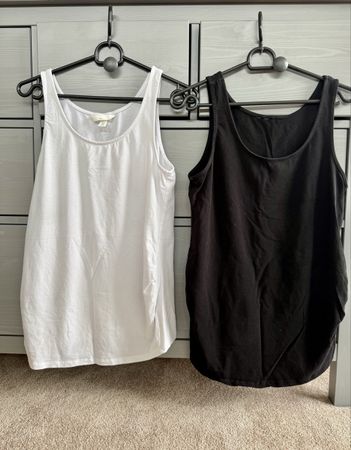 H&M Mama Tank Tops, Size M, Black & White, Summer Essential
