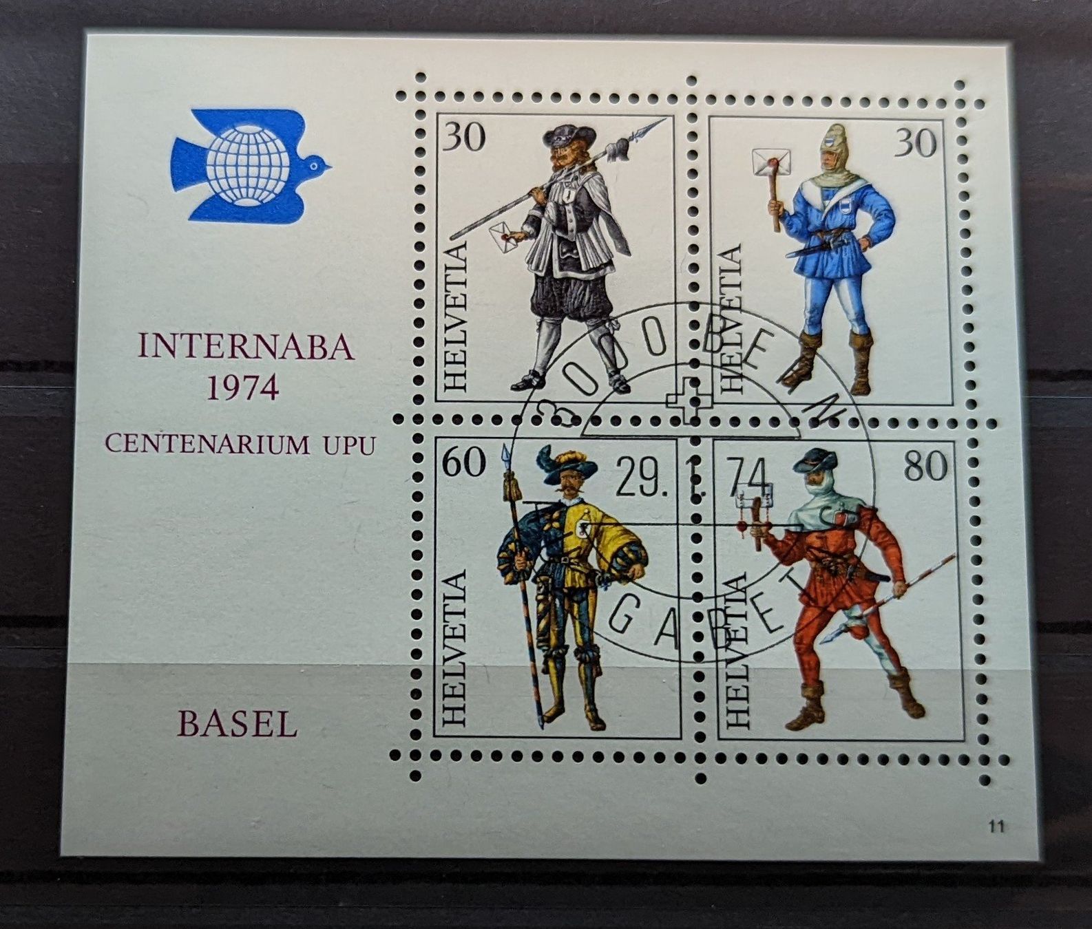 Tutti i francobolli: 1974 INTERNABA Block Nr. W50 mit ET-Stempel – Usato da Allschwil venduto da odracir_philipp