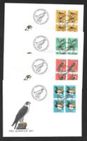 4 FDC Pro Juventute 1971 Serie Viererblöcke ET 1.12.1971