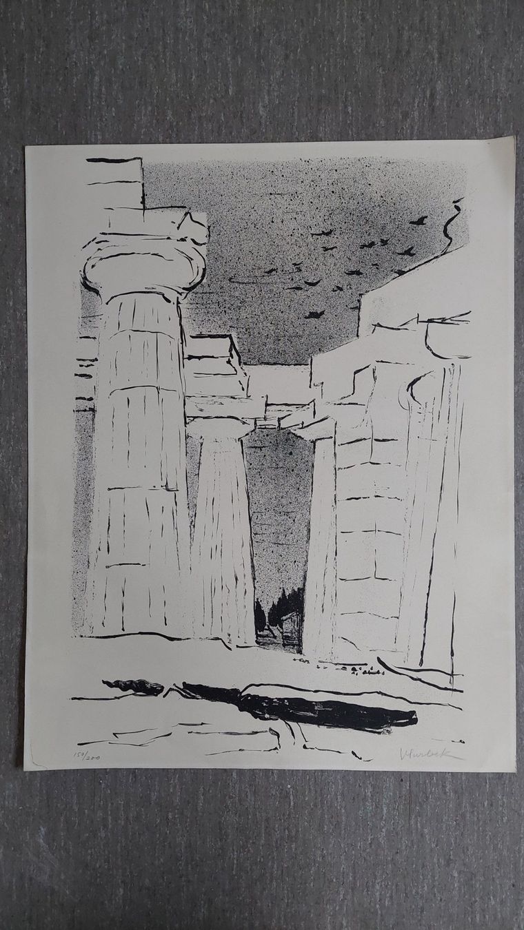 Grafiken & Lithographien: Viktor Surbek Paestum Lithografie – Gebraucht aus Dielsdorf von anabur