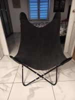 Butterfly Sessel schwarz Metallgestell guter Zustand