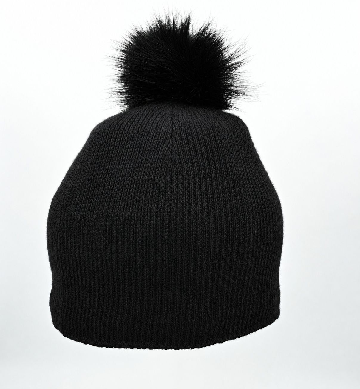 Hüte, Mützen & Caps: Strickmütze schwarz mit Bommel – Gebraucht aus Dürnten von pema28