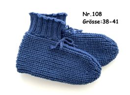 Kuschel - Fernseh - Bettsocken aus Merinowolle Nr.108