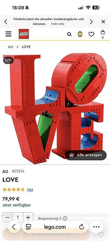 Spielzeuge: LEGO Art LOVE  Neu & ungeöffnet – Gebraucht aus Küsnacht ZH von zek_c6ct 1