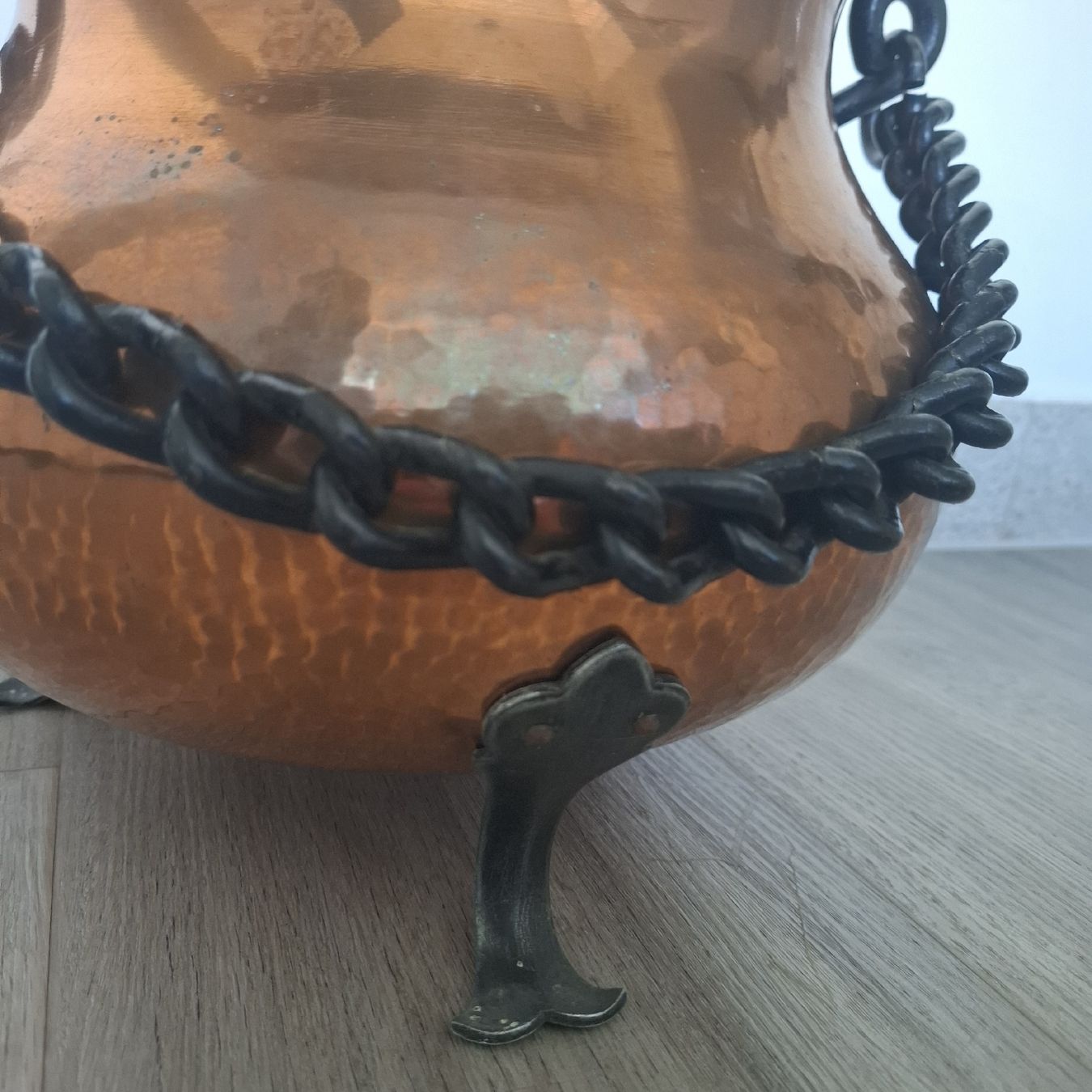 Pentole: Vintage Kupferkessel mit Eisenkette – Usato da Reinach BL venduto da Malin20 4